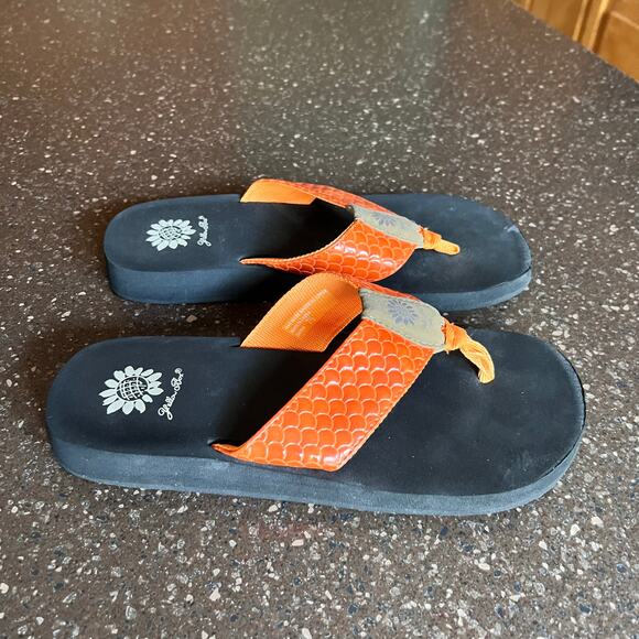 Yellow Box Flip Flops Orange Womens Size 7.5 Casual - Picture 2 of 7